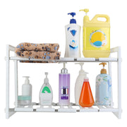 2-Tier Under Sink Organizer Retractable Kitchenware Rack Holders