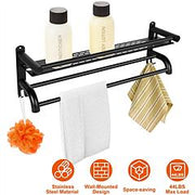 2 Tier Wall Mounted Towel Rack Bar