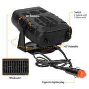 12V 120W Portable Car Heater Heating Fan