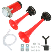 Air Horn Dual Trumpet 12V 115DB Loud Boat Motorcycle Truck Air Horn Compressor Kit