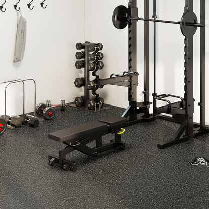 Interlocking Rubber Exercise Mat 48 Sq Ft with Borders