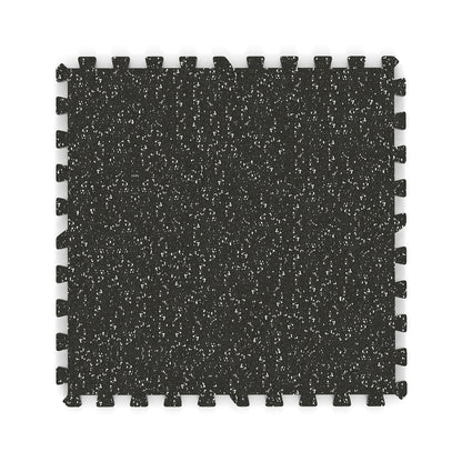 Interlocking Rubber Exercise Mat 48 Sq Ft with Borders