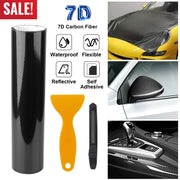 Black 7D Carbon Fiber Car Wrap