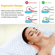 Cooling Memory Foam Pillow Ventilated Soft Bed Pillow