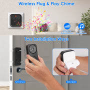 WiFi Security Doorbell Camera with Volume Adjustable Wireless Chime 1080P Camera