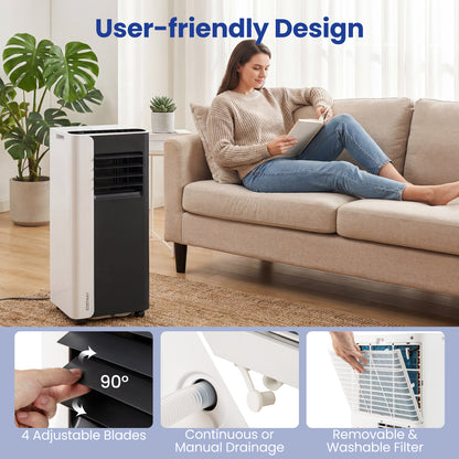 10000 BTU 3 in 1 Portable Air Conditioner with Fan and Dehumidifier Model