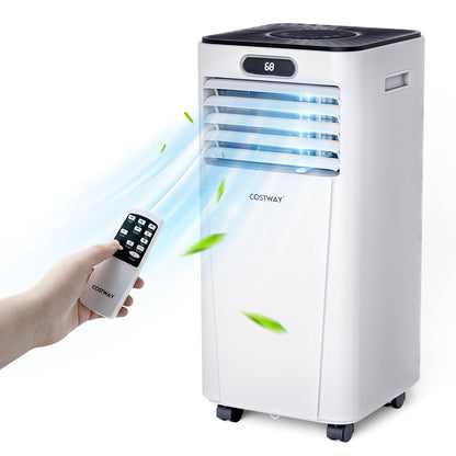 10000 BTU 4-in-1 Portable Air Conditioner with Dehumidifier and Fan Mode-Dark Blue - White