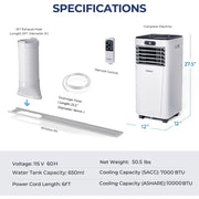 4-in-1 Portable AC 10,000 BTU
