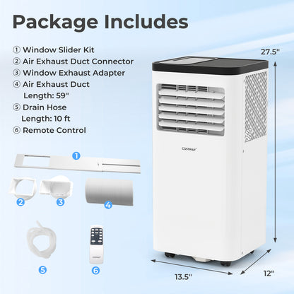 10000 BTU Portable Air Conditioner 3 in 1 Floor AC Unit Fan and Dehumidifier for Room - Default