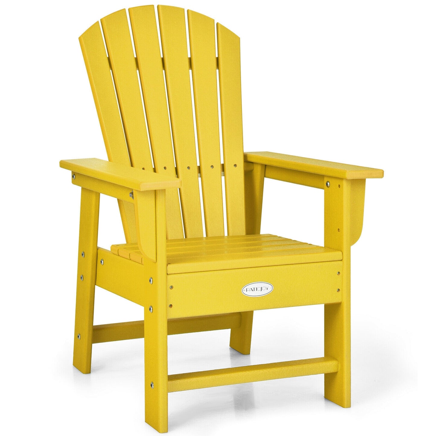 Patio Kids' Adirondack Chair with Ergonomic Backrest-Blue - Yellow
