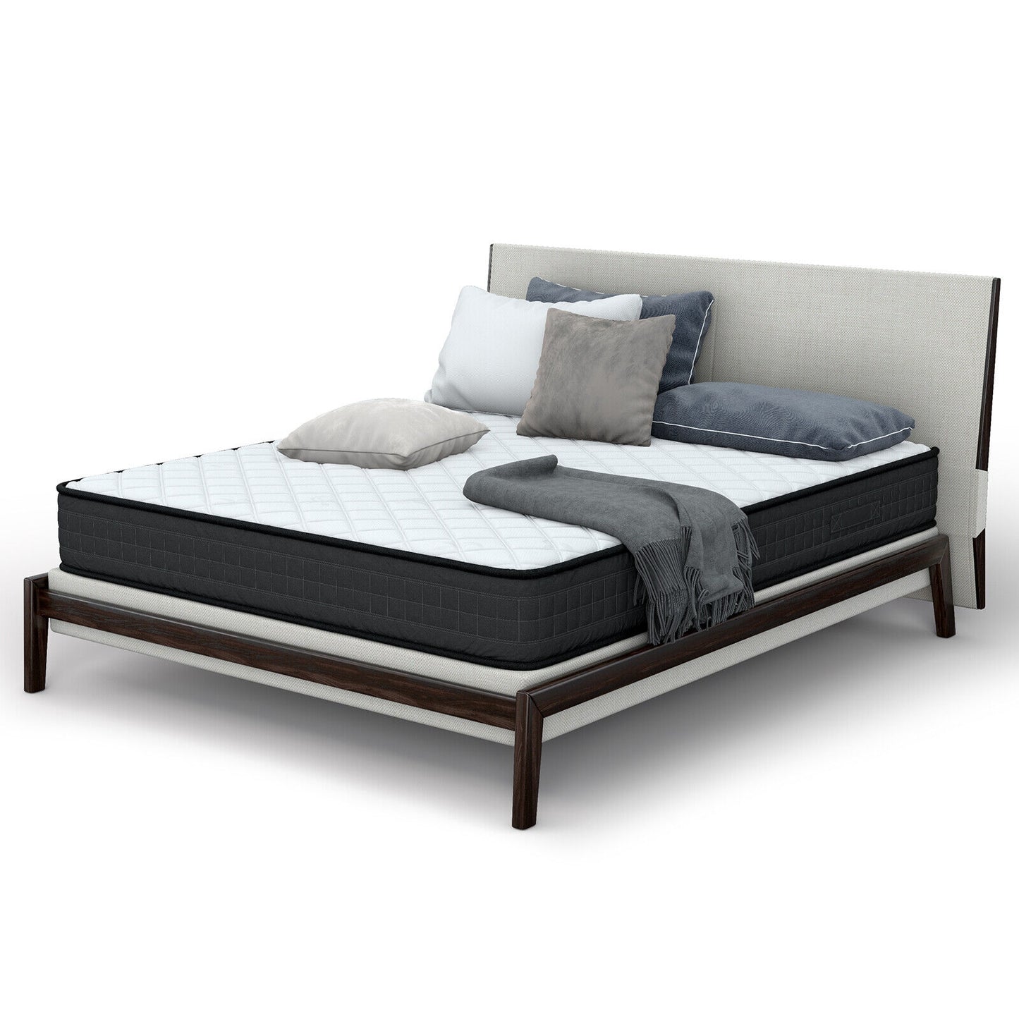 8 Inch Breathable Memory Foam Bed Mattress Medium Firm for Pressure Relieve-Queen Size