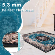 Area Rug with Non-Shedding Surface and Anti-slip Bottom