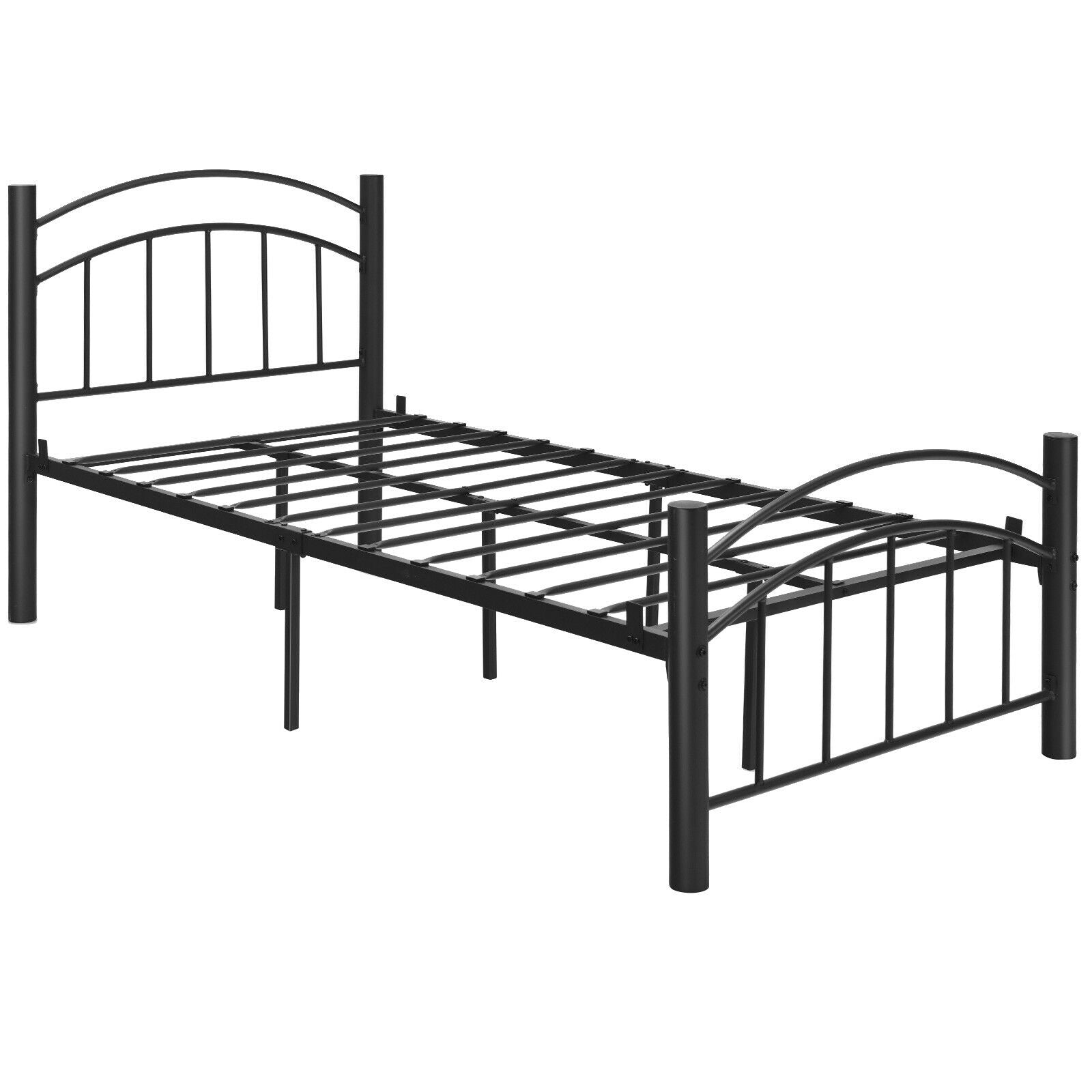 Modern Platform Bed with Headboard and Footboard-Twin size - Twin Size