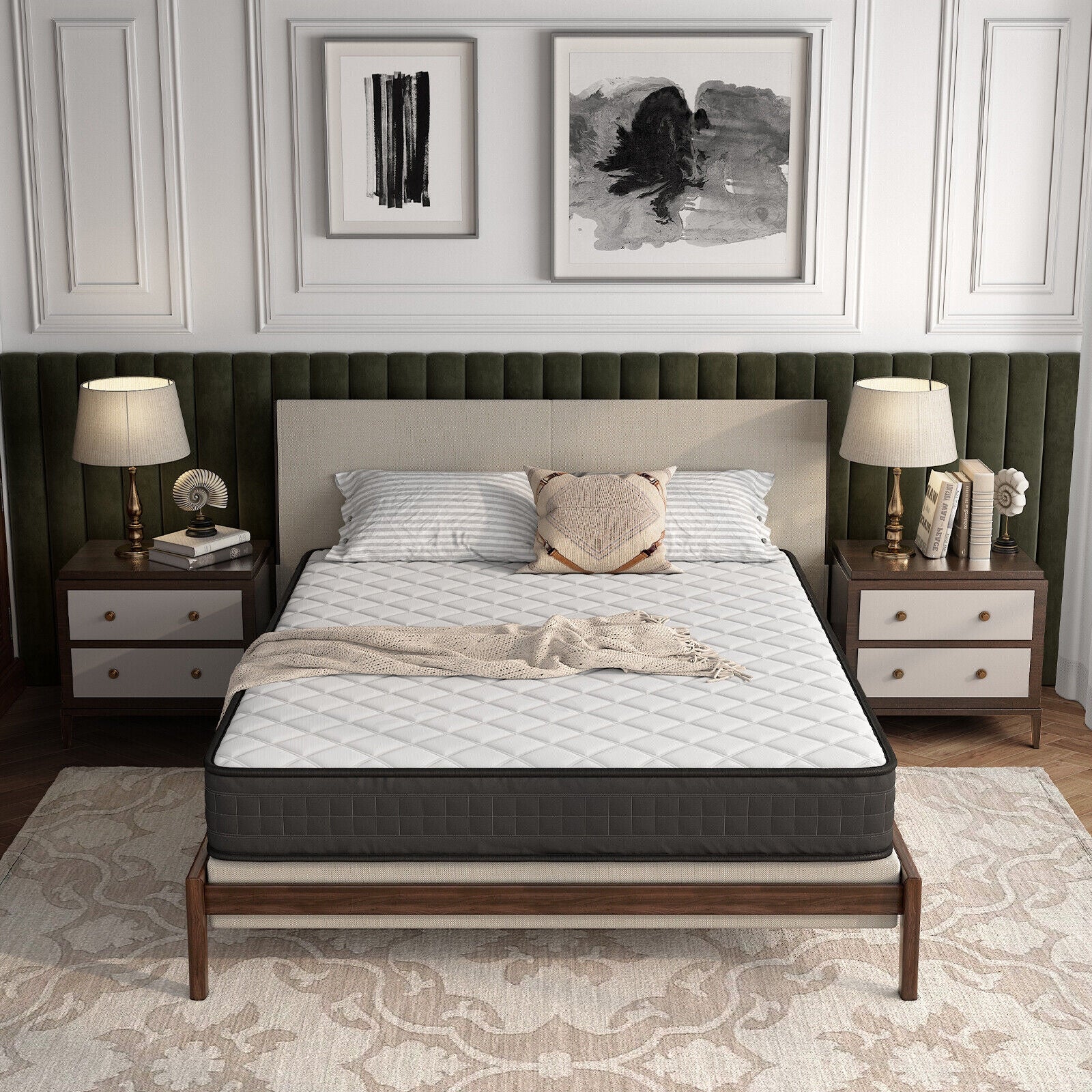 8 Inch Breathable Memory Foam Bed Mattress Medium Firm for Pressure Relieve-Queen Size
