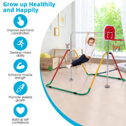 Kids Folding Horizontal Bar with 4 Adjustable Heights