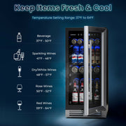 15Inches Beverage Fridge, 100-Can Capacity