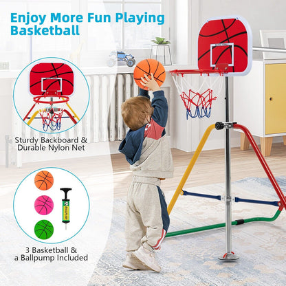 Kids Folding Horizontal Bar with 4 Adjustable Heights