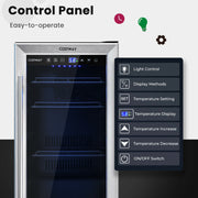 15Inches Beverage Fridge, 100-Can Capacity