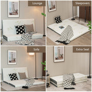 Portable Tri-fold Memory Foam Floor Mattress Topper Portable with Carrying Bag