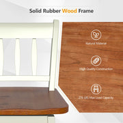 24.5 Inches Set of 2 Swivel Bar Stools with 360° Swiveling-White