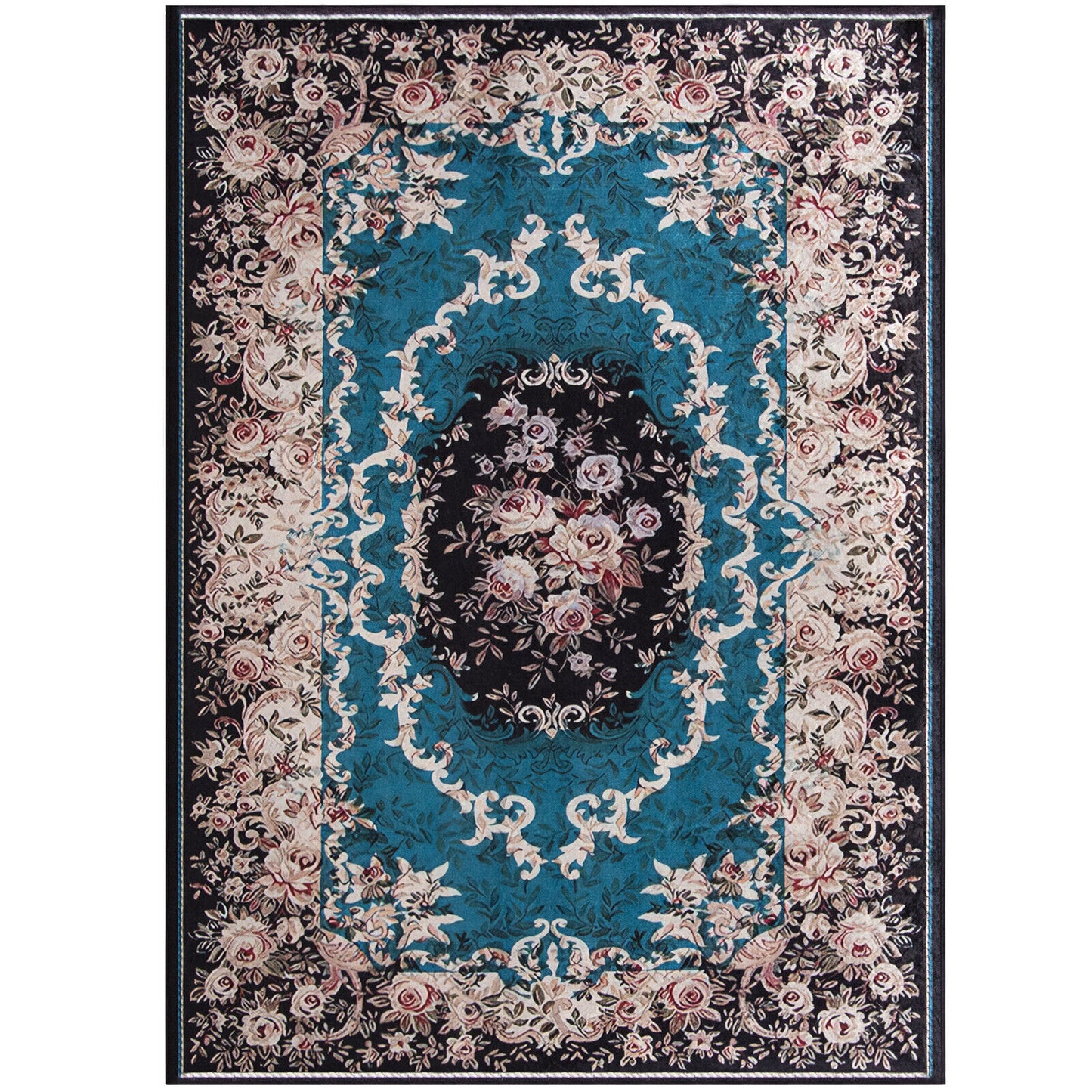 Area Rug with Non-Shedding Surface and Anti-slip Bottom