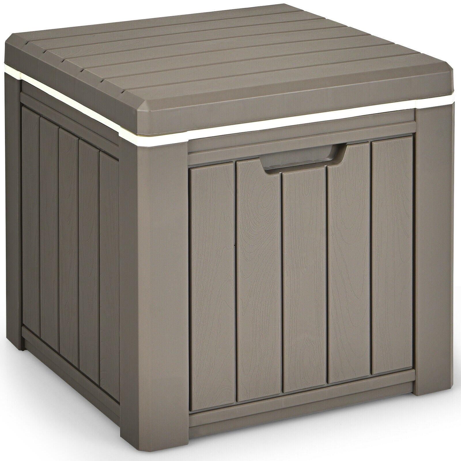 10 4-in-1 Gallon Storage Cooler for Picnic and Outdoor Activities-Brown - Brown