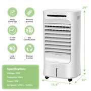 4-in-1 Portable Air Cooler with Timer & 3 Modes