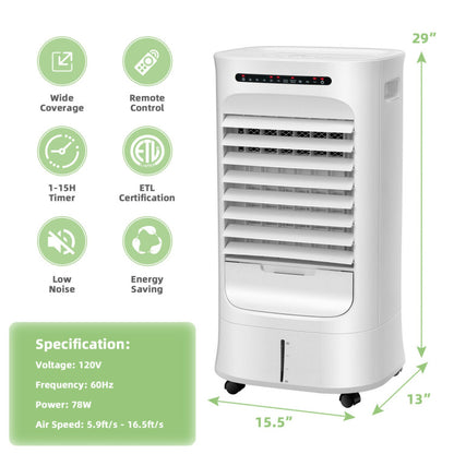 4-in-1 Portable Air Cooler with Timer & 3 Modes