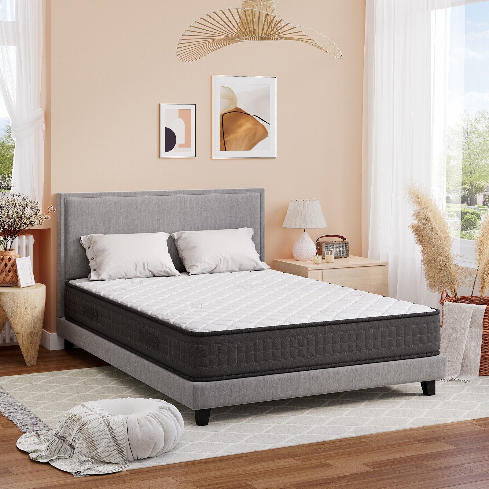 8 Inch Breathable Memory Foam Bed Mattress Medium Firm for Pressure Relieve-Full Size