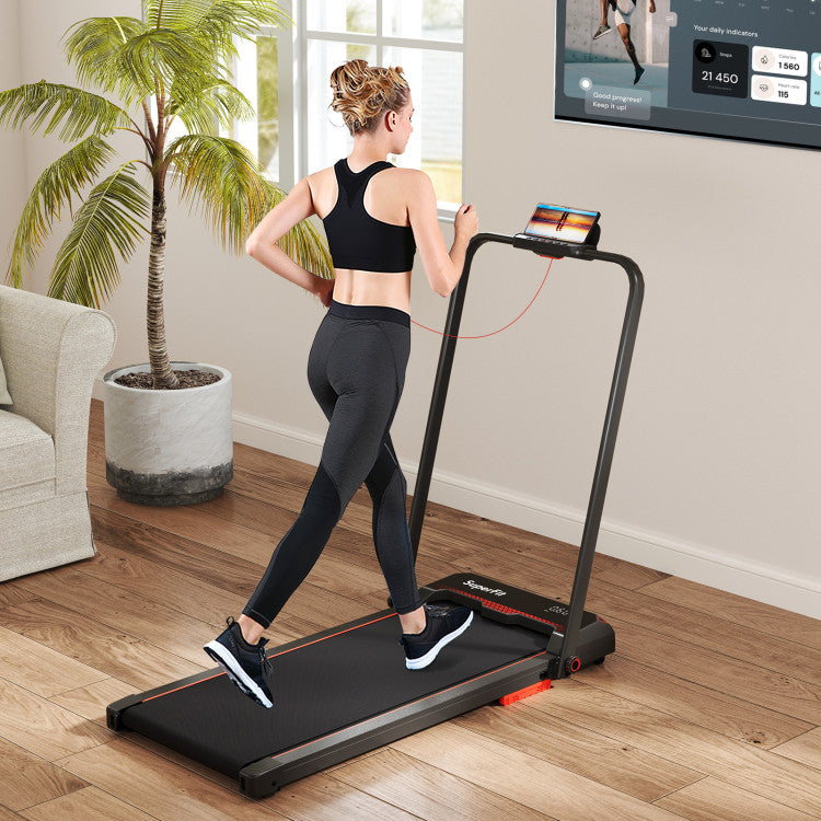 Home Fitness & Relaxation Set ‚Äì 3 in 1 Folding Treadmill and Modern Accent Chair