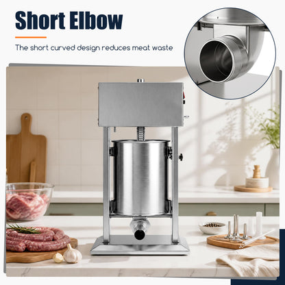 10L Electric Sausage Stuffer with 4 Tubes & Foot Pedal