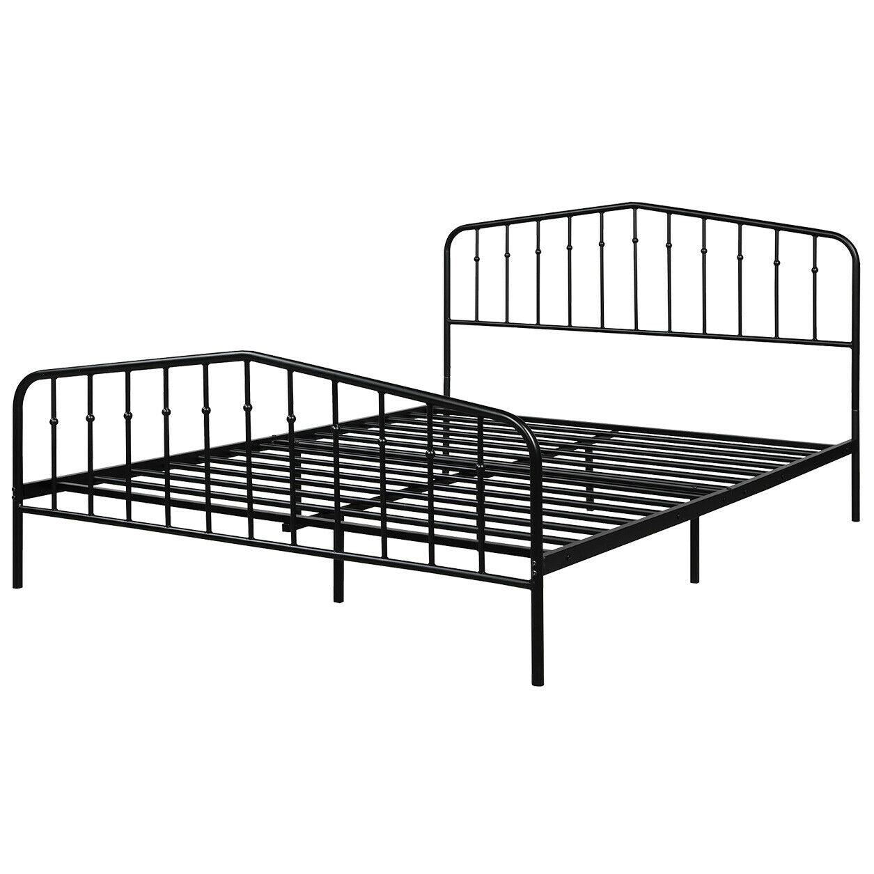 Queen Size Metal Bed Frame Slat Platform