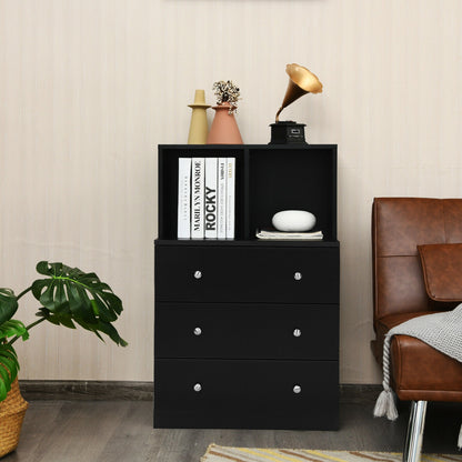 3 Drawer Dresser with Cubbies Storage Chest for Bedroom