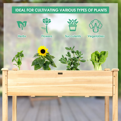 49‚Äô‚Äô x 23‚Äô‚Äô x 30‚Äô‚Äô Wooden Raised Vegetable Garden Bed