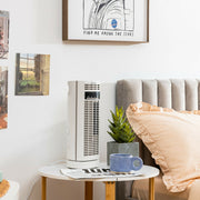 14 Inch Mini Oscillating Tower Fan Electric Desk Fan with 3 Speed and Timer-White