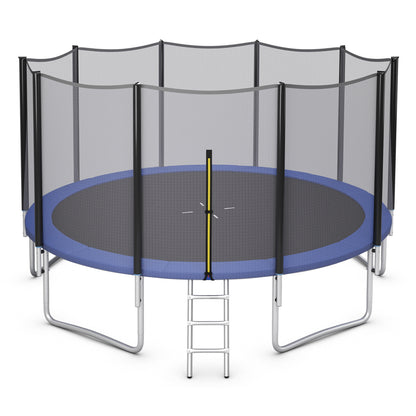 8/10/12/14/15/16Feet Outdoor Trampoline Bounce Combo with Safety Closure Net Ladder-15 ft - 15 Ft