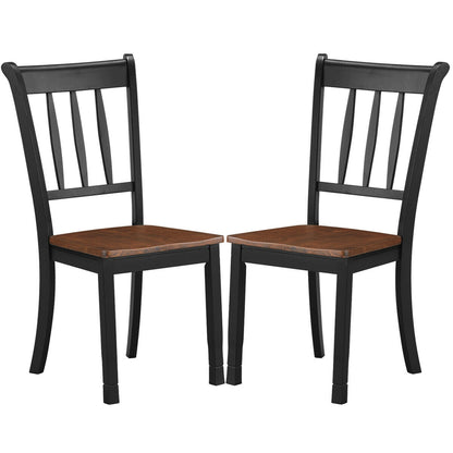 2 Pieces Solid Whitesburg Spindle Back Wood Dining Chairs