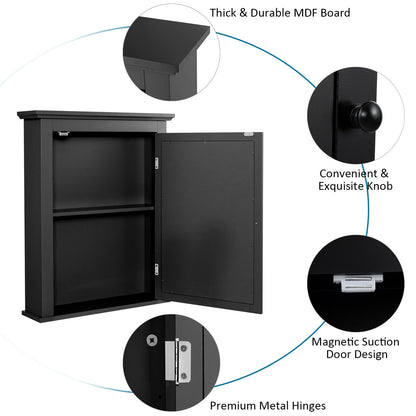 Bathroom Wall Mounted Storage Mirror Medicine Cabinet