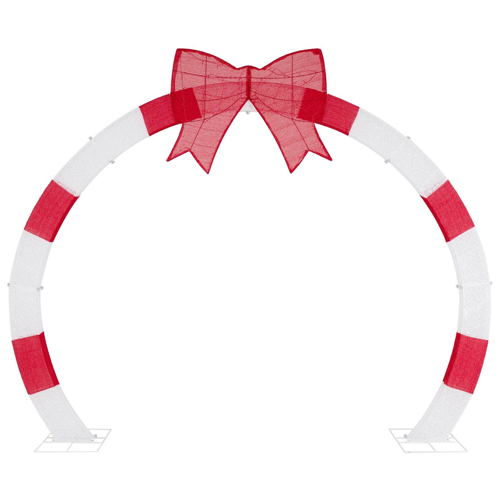 10.4 Feet Christmas Archway with Large Bow and LED Lights