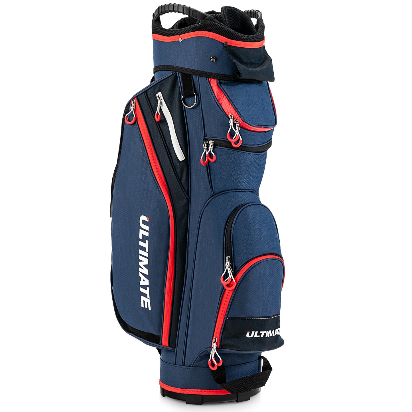9.5 Inch Golf Cart Bag with 14 Way Dividers Top Organizer-Black - Navy