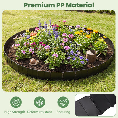 Garden Edging Borders 70-Piece Interlocking No-Dig Set
