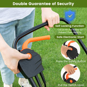 10 AMP 13 Inch Electric Corded Lawn Mower with Collection Box-Black & Green
