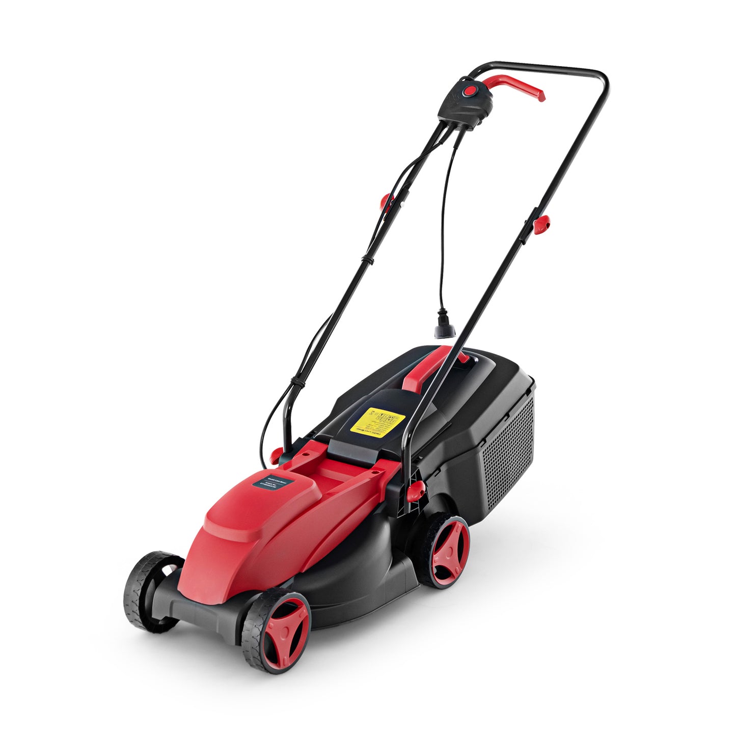 10 AMP 13 Inch Electric Corded Lawn Mower with Collection Box-Black & Green - Red