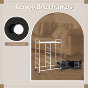 10-Drawer Rolling Storage Cart-Black