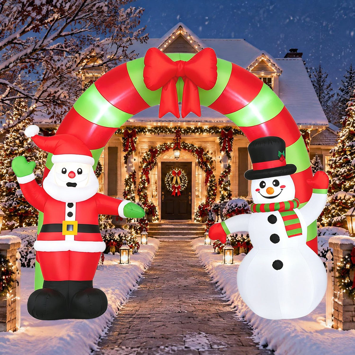 10 FT Christmas Inflatable Archway Outdoor Decoration for Holiday Decor