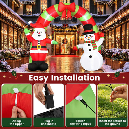 10 FT Christmas Inflatable Archway Outdoor Decoration for Holiday Decor
