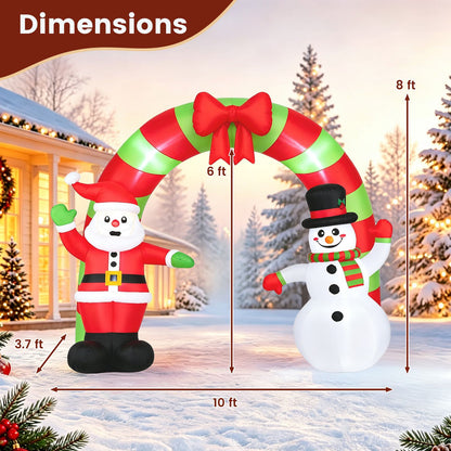 10 FT Christmas Inflatable Archway Outdoor Decoration for Holiday Decor