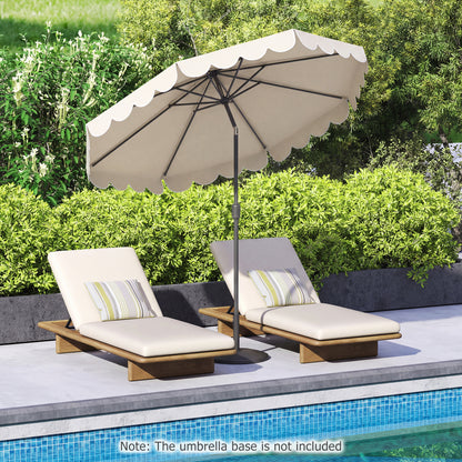 10 FT Patio Umbrella with Push Button Tilt and Crank-Beige