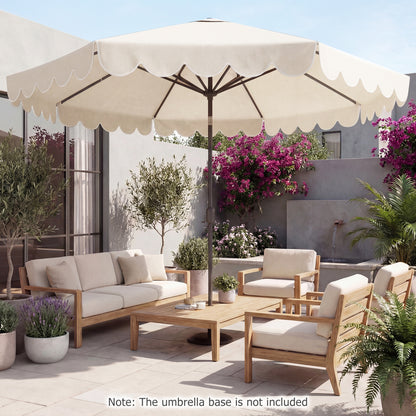 10 FT Patio Umbrella with Push Button Tilt and Crank-Beige