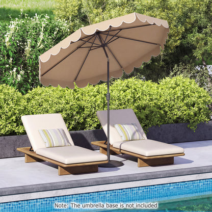 10 FT Patio Umbrella with Push Button Tilt and Crank-Brown